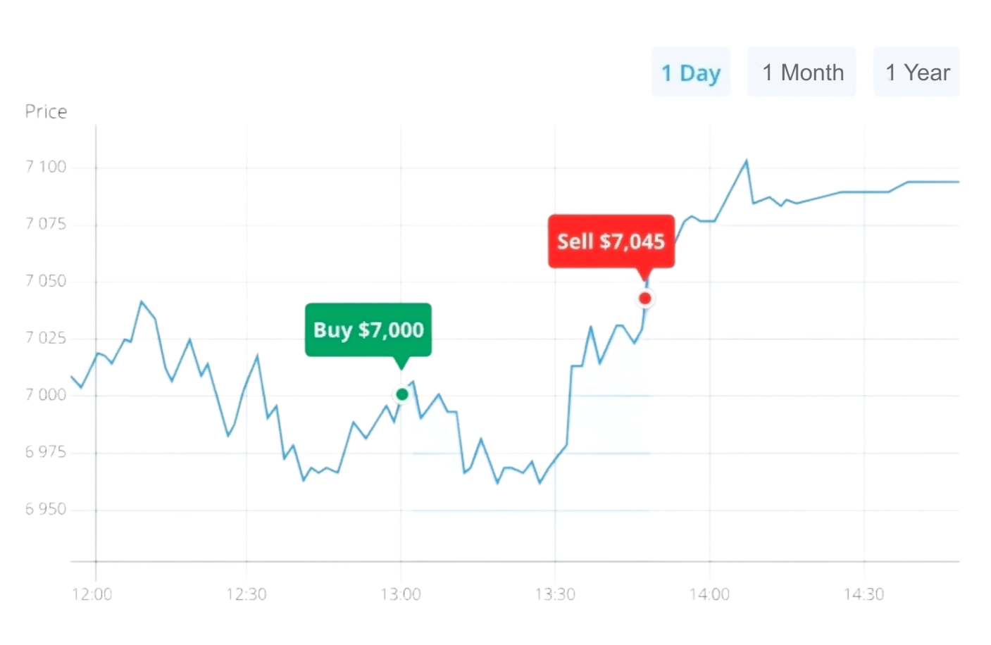 BTC/USD trade example
